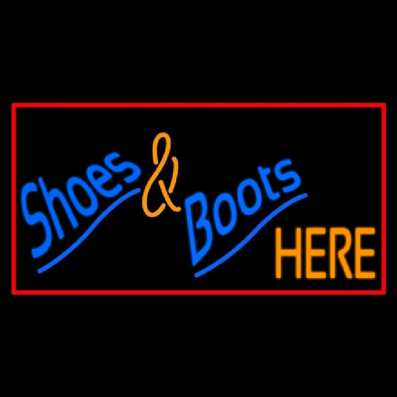 Shoes And Boots Here With Border Neonreclame