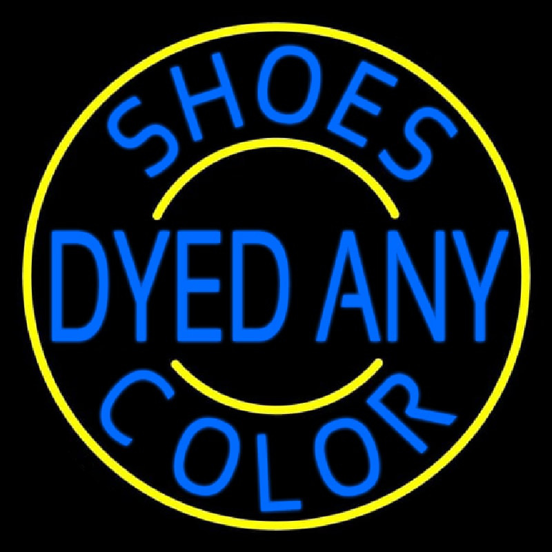 Shoes Dyed And Color With Yellow Border Neonreclame