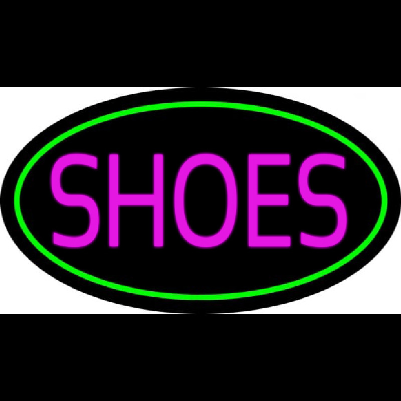 Shoes Oval Green Neonreclame