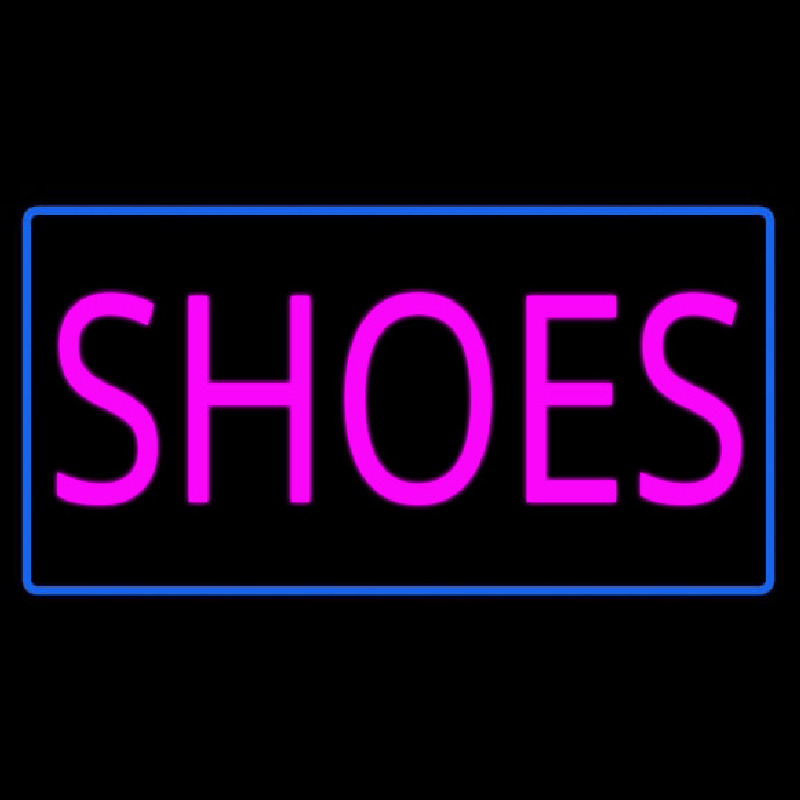 Shoes Rectangle Blue Neonreclame