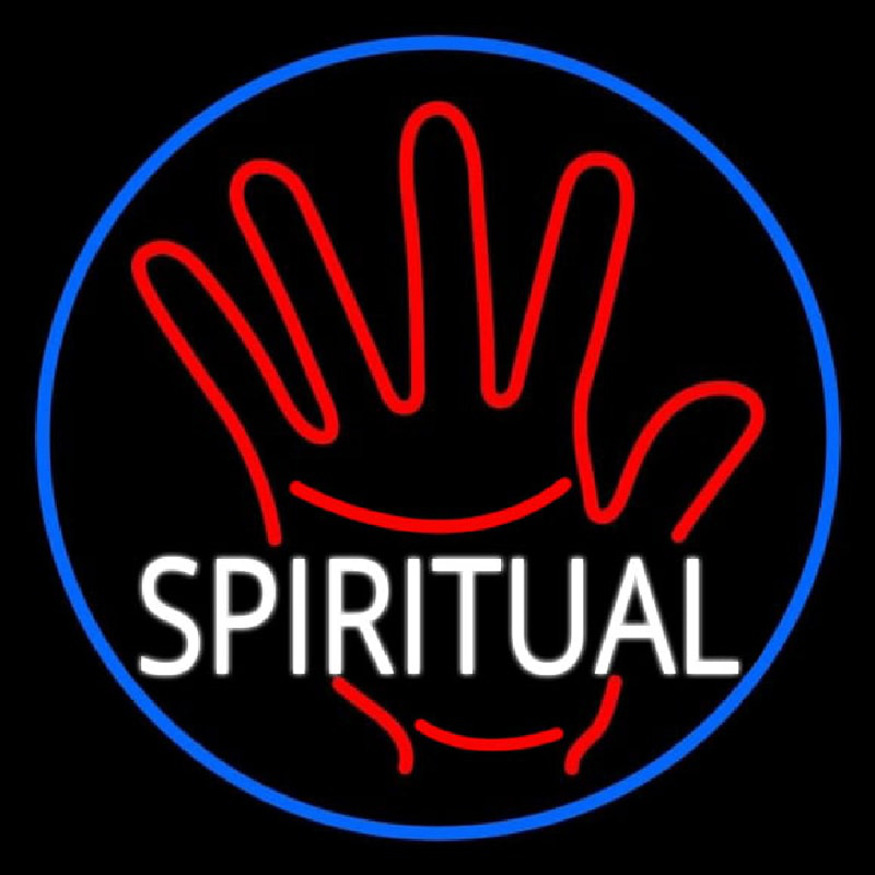 Spiritual Blue Border Neonreclame