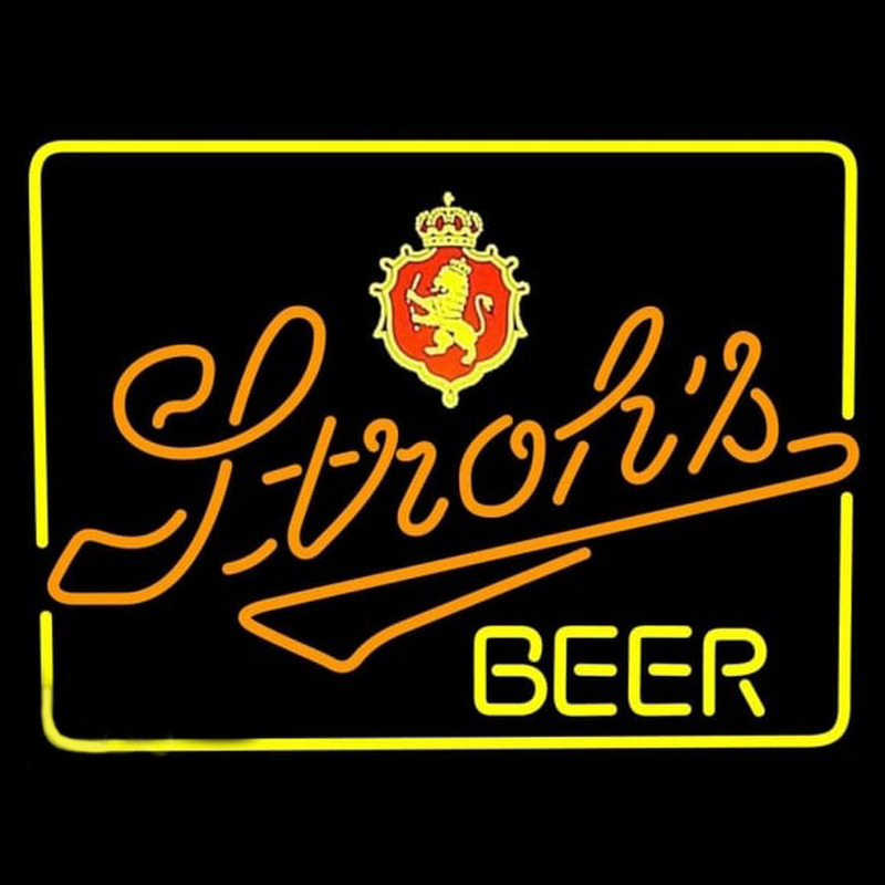 Strohs Lighted Beer Sign Neonreclame