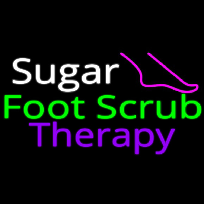 Sugar Foot Scrub Therapy Neonreclame