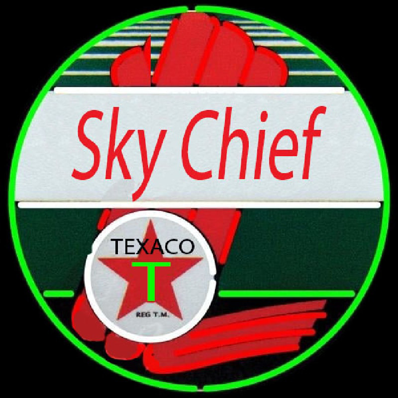 Te aco Sky Chief Gasoline Neonreclame