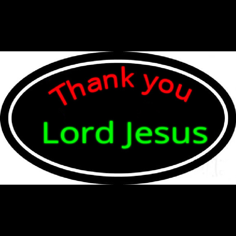 Thank You Lord Jesus With Border Neonreclame