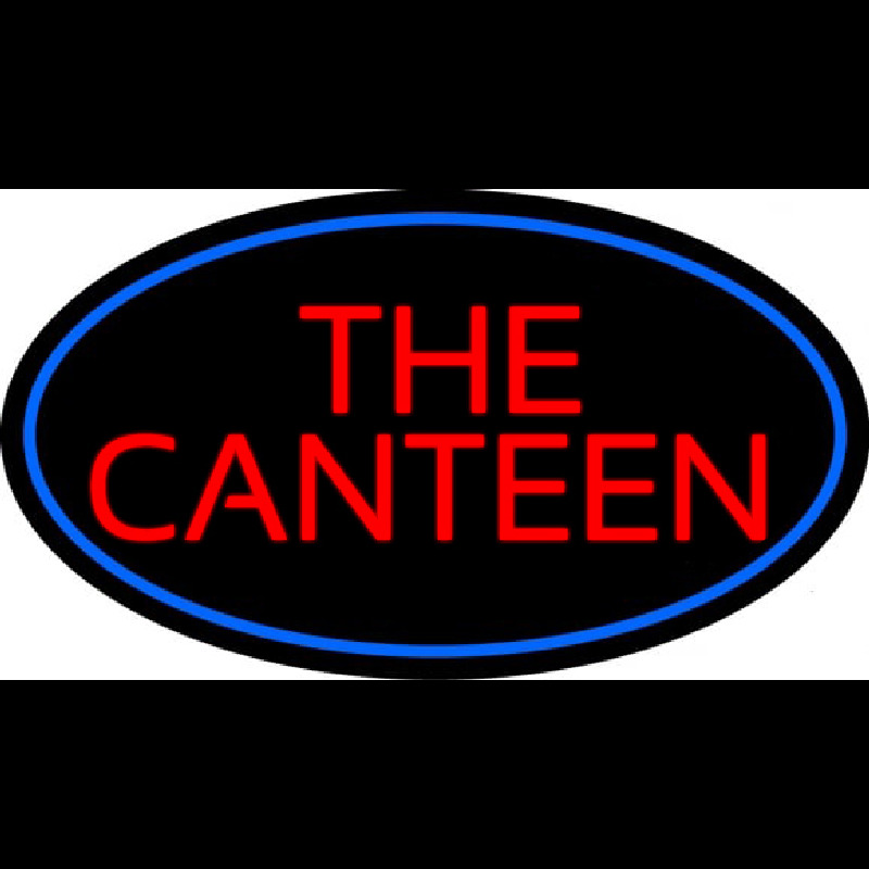 The Canteen With Blue Border Neonreclame