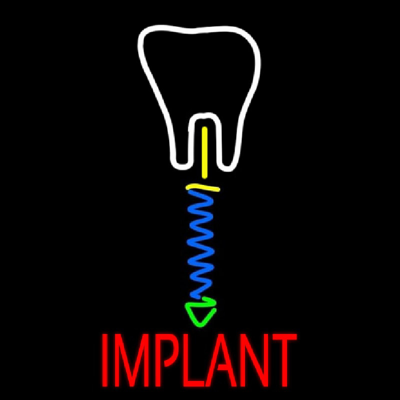 Tooth Implant With Logo Neonreclame