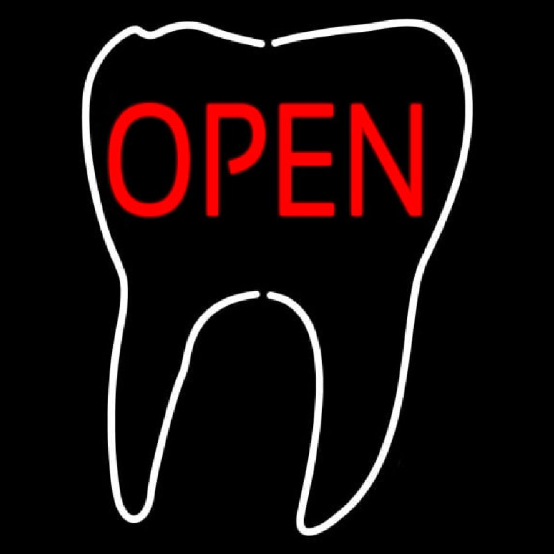 Tooth Logo Open Neonreclame