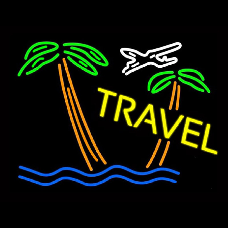 Travel Yellow Neonreclame