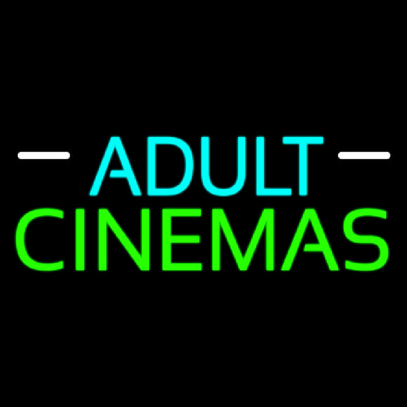 Turquoise Adult Green Cinemas Neonreclame