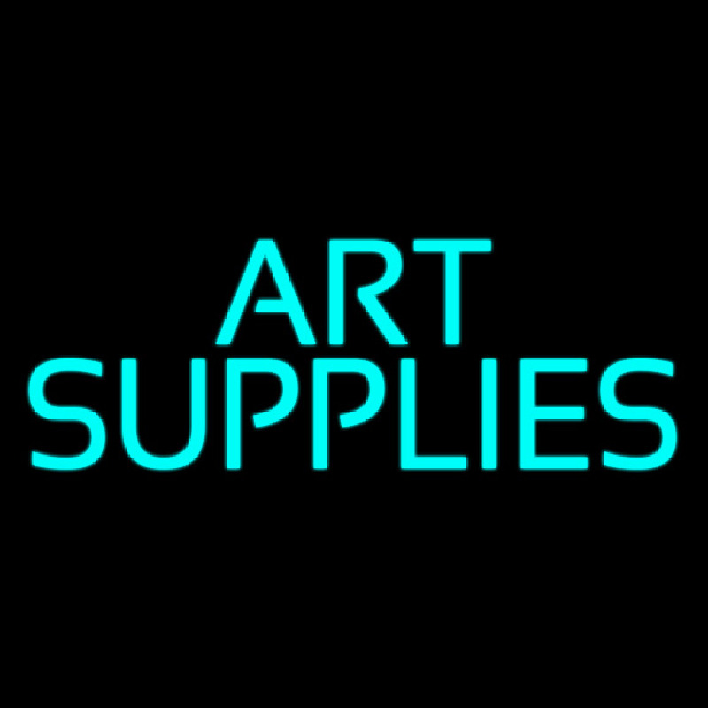 Turquoise Art Supplies 1 Neonreclame