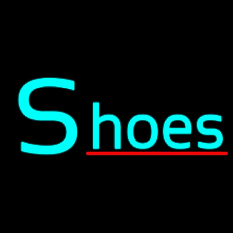 Turquoise Shoes Red Line Neonreclame