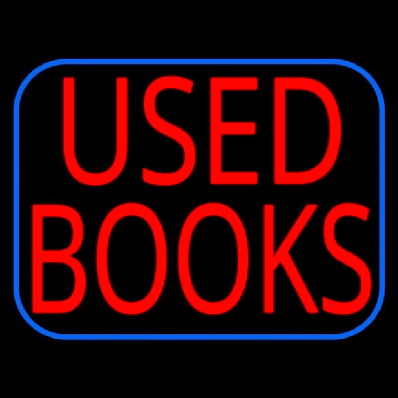 Used Books With Blue Border Neonreclame