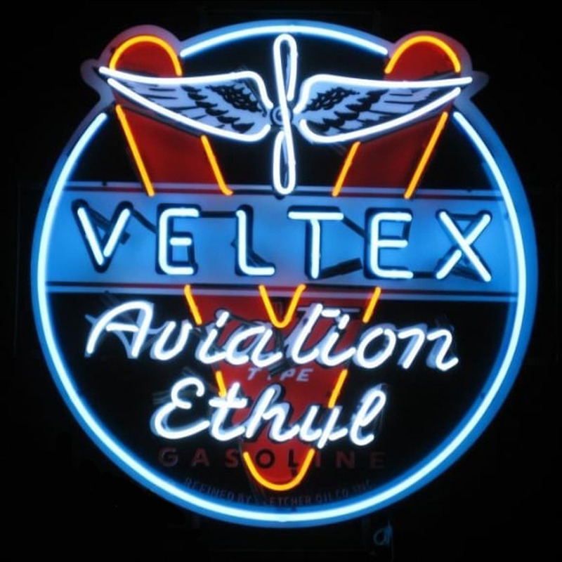 Velte  Aviation Gasoline Neonreclame