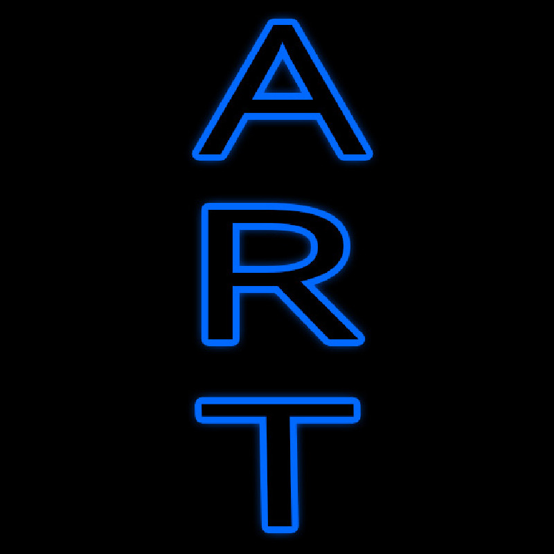 Vertical Blue Double Stroke Art Neonreclame