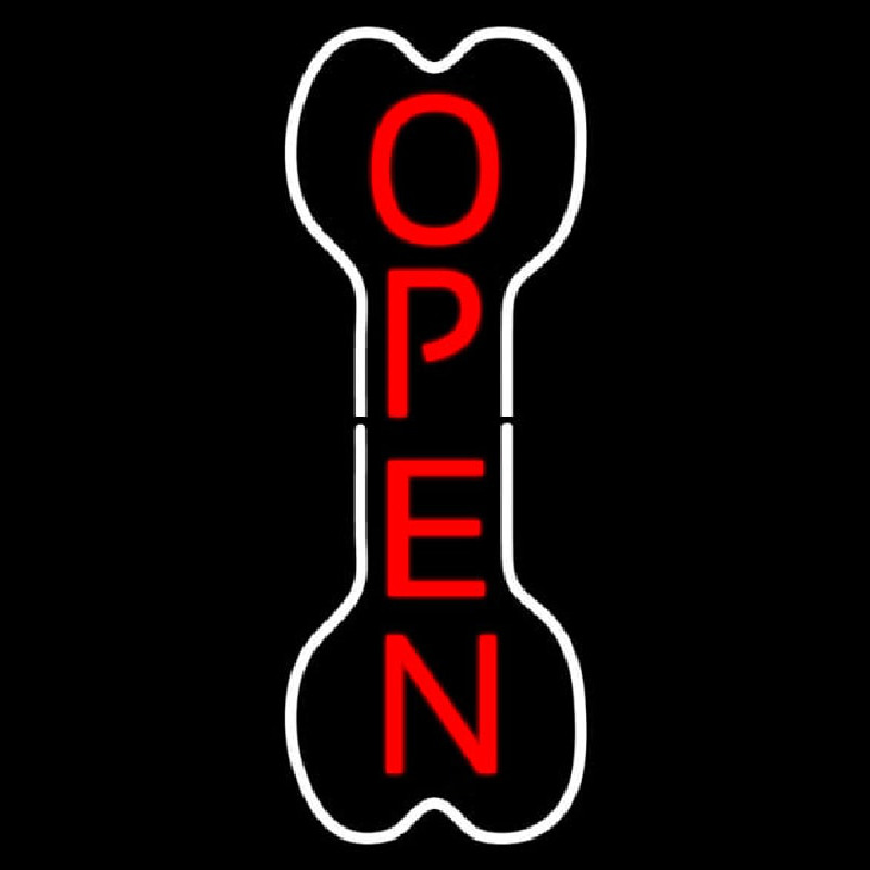 Vertical Bone Logo Open Neonreclame