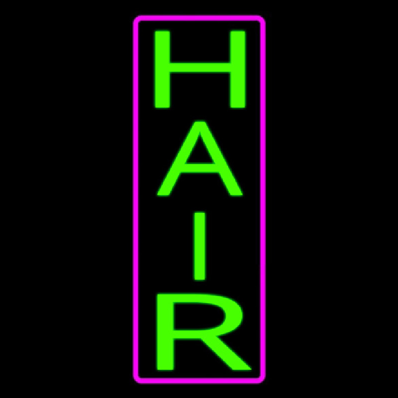 Vertical Green Hair With Pink Border Neonreclame