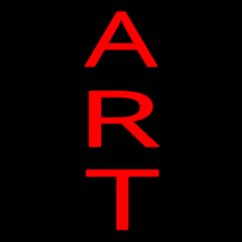 Vertical Red Art 1 Neonreclame