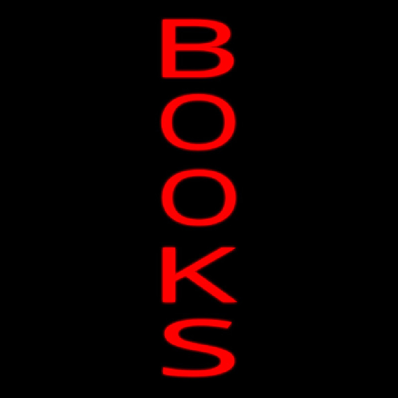 Vertical Red Books Neonreclame