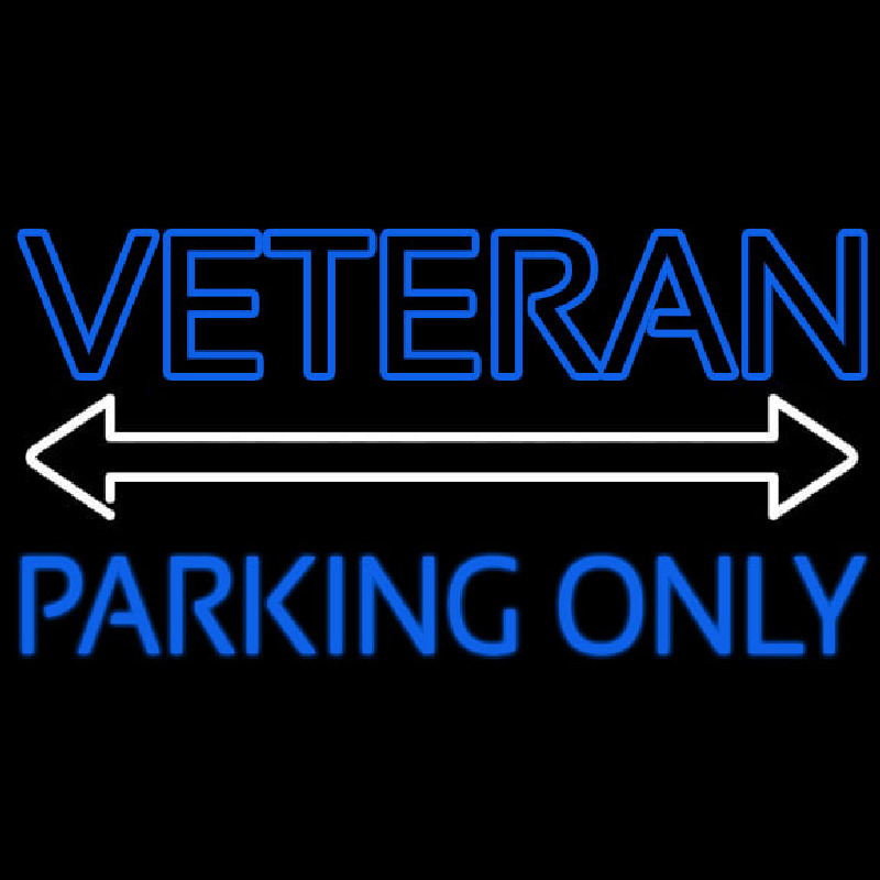 Veteran Parking Only Neonreclame