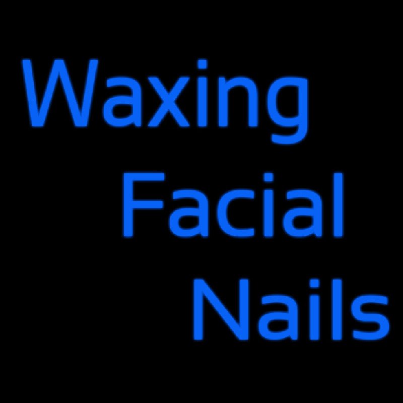 Wa ing Facial Nails Neonreclame