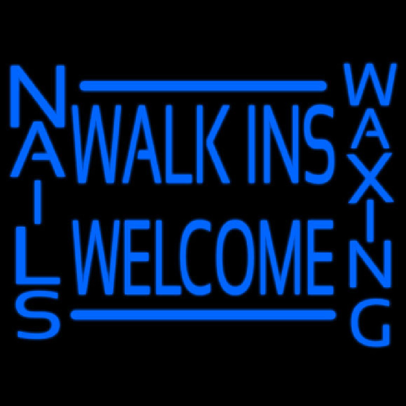 Walk Ins Welcome Nails Hair Neonreclame