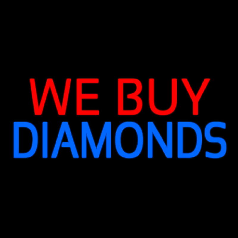 We Buy Diamonds Neonreclame