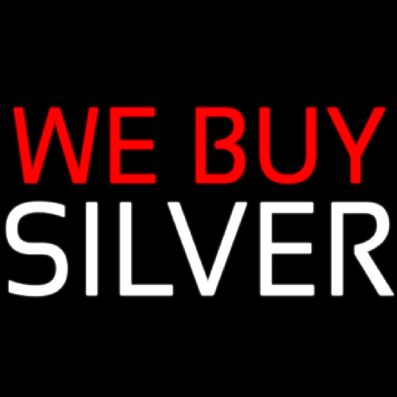 We Buy Silver Neonreclame