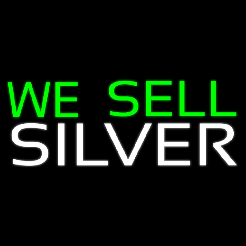 We Sell Silver Neonreclame