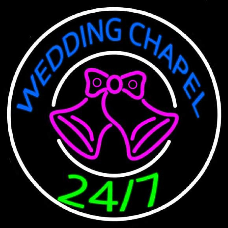 Wedding Chapel With Bell Neonreclame