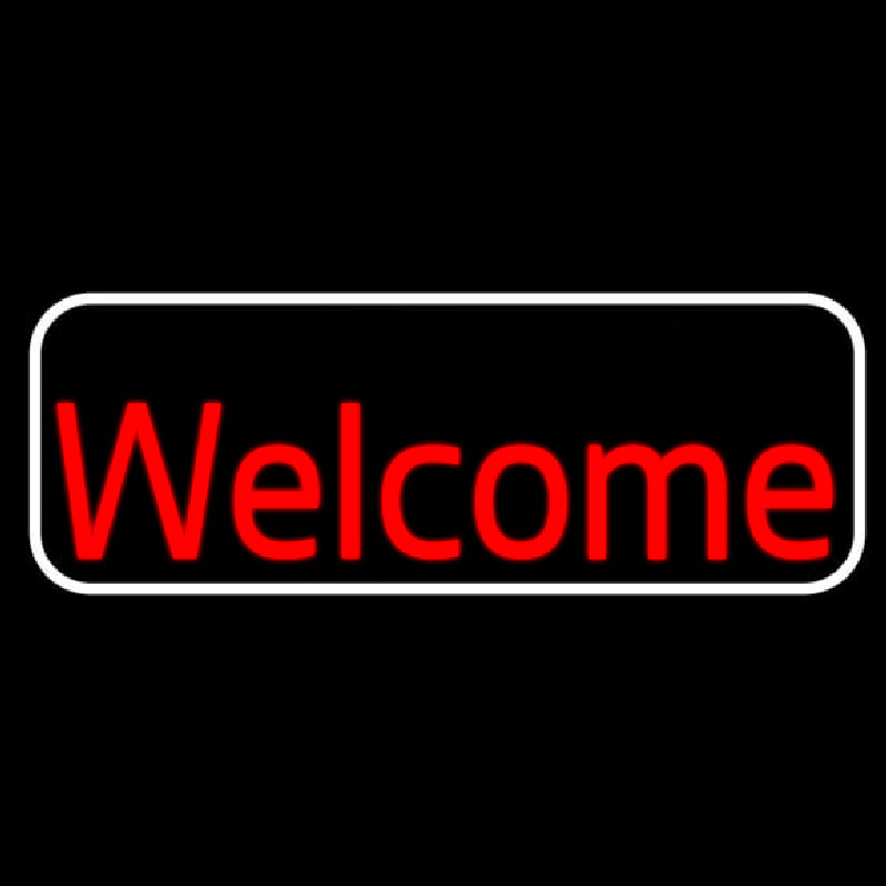 Welcome Bar With White Border Neonreclame