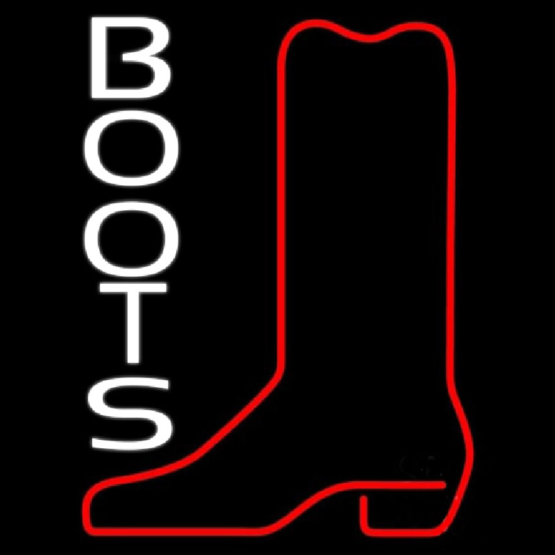 White Boots Neonreclame