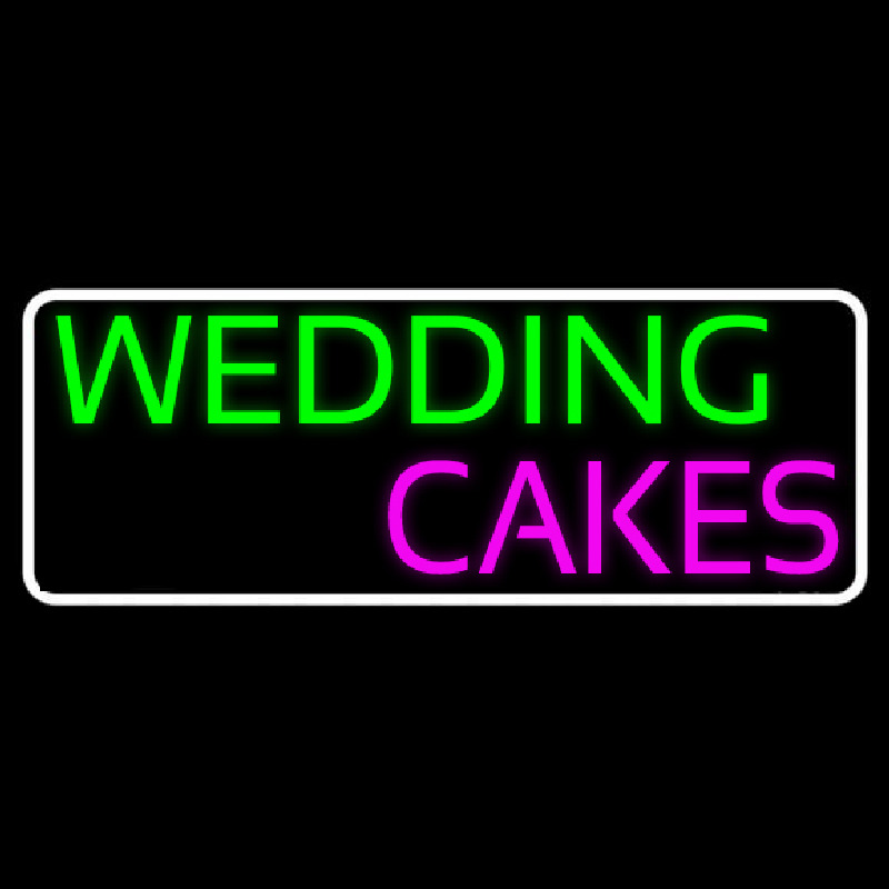 White Border Wedding Cakes Neonreclame