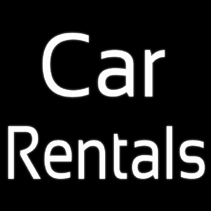 White Car Rentals Neonreclame