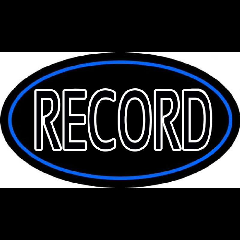 White Colored Records 1 Neonreclame