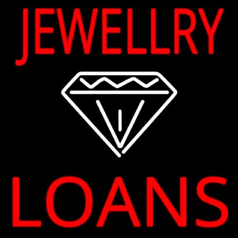 White Diamond Jewelry Loans Neonreclame