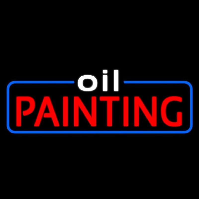 White Oil Red Painting Neonreclame