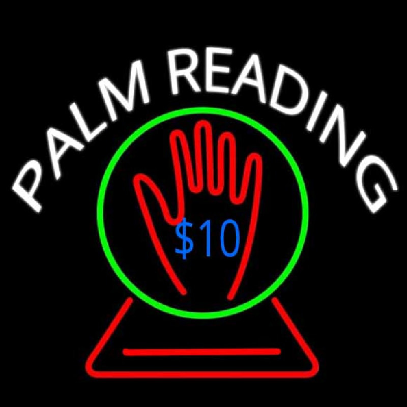 White Palm Readings With Logo Neonreclame