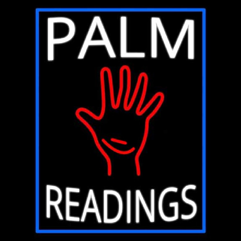 White Palm Readings With Palm Neonreclame