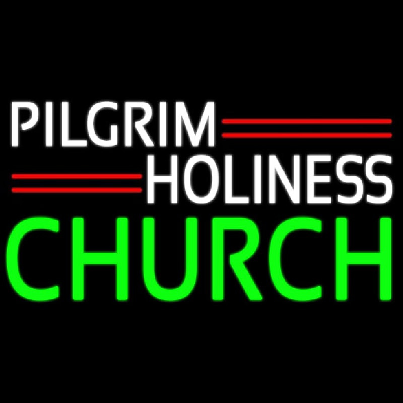 White Pilgrim Holiness Green Church Neonreclame