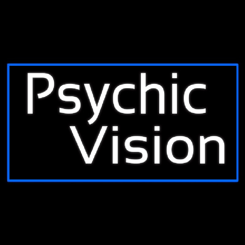 White Psychic Vision Neonreclame