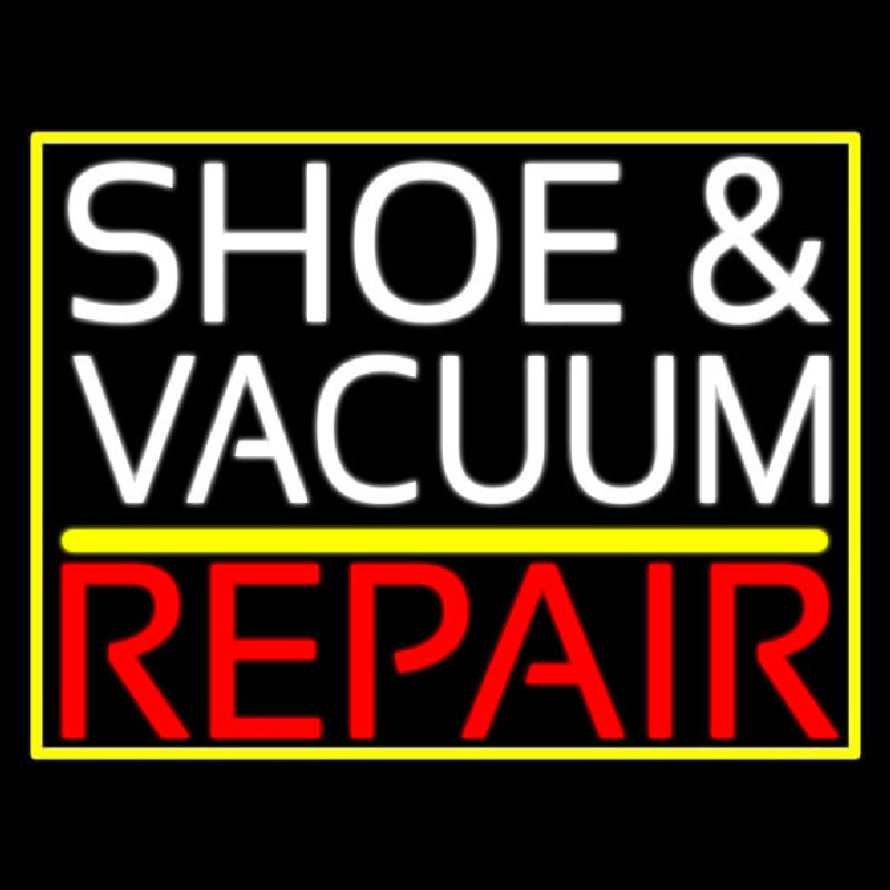 White Shoe And Vacuum Red Repair Neonreclame