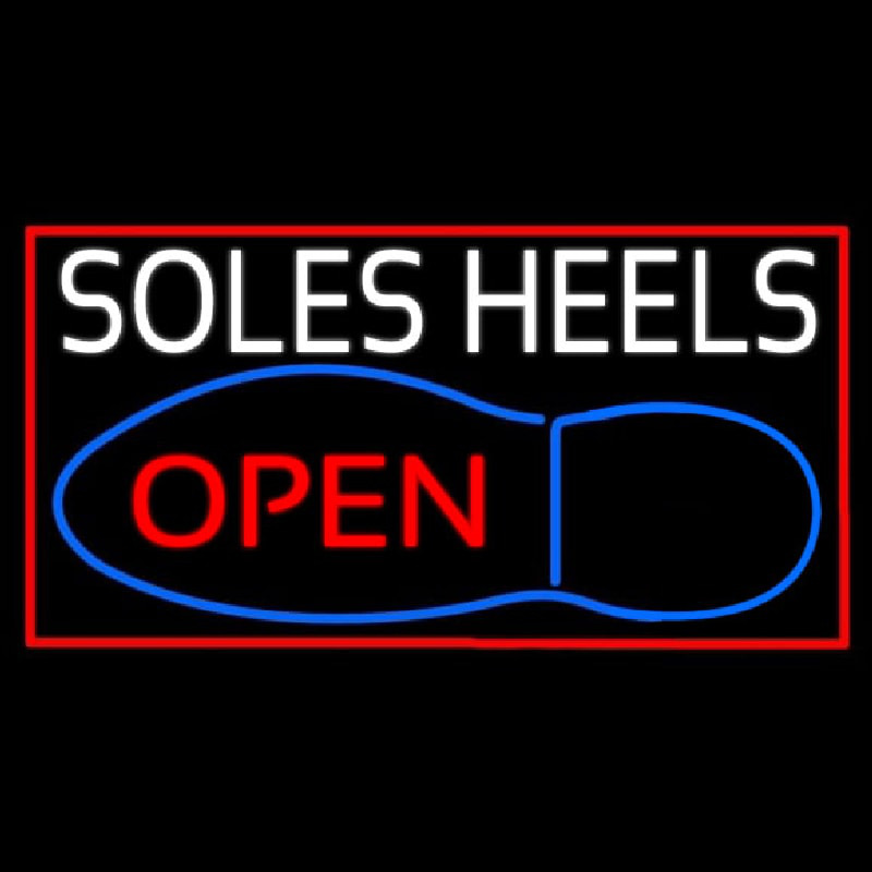 White Soles Heels Open Neonreclame