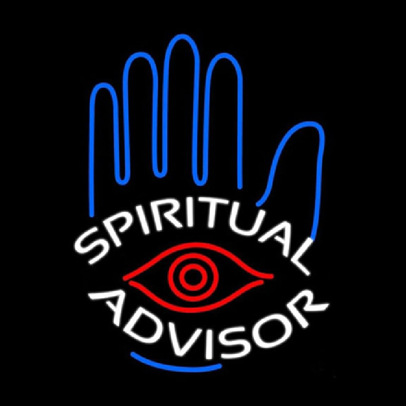 White Spiritual Advisor Neonreclame