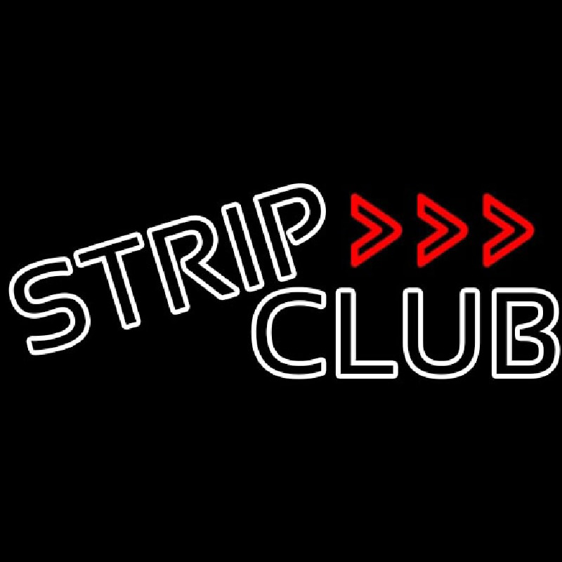 White Strip Club Neonreclame