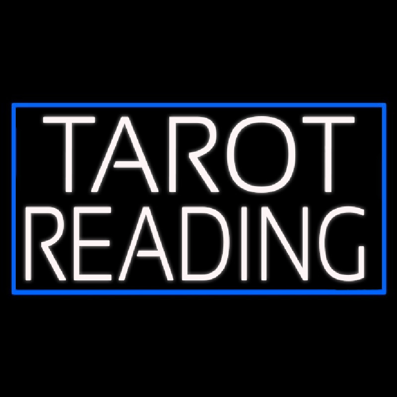 White Tarot Reading Neonreclame