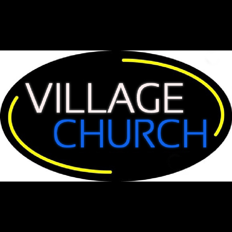 White Village Blue Church Neonreclame