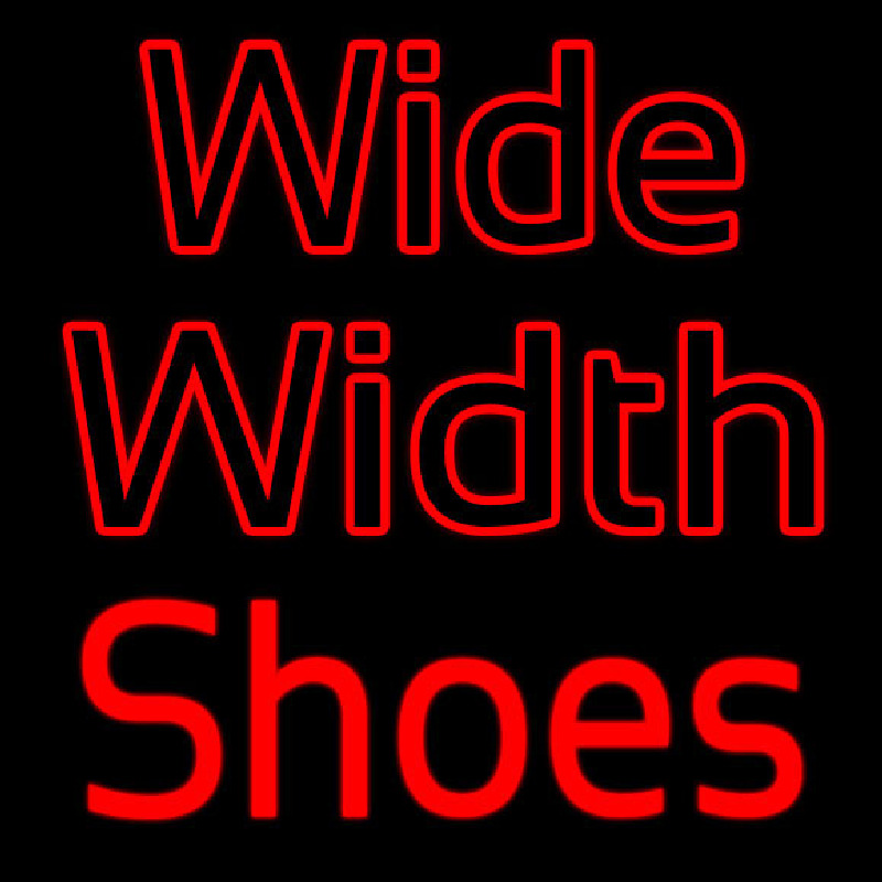 Wide Width Shoes Neonreclame