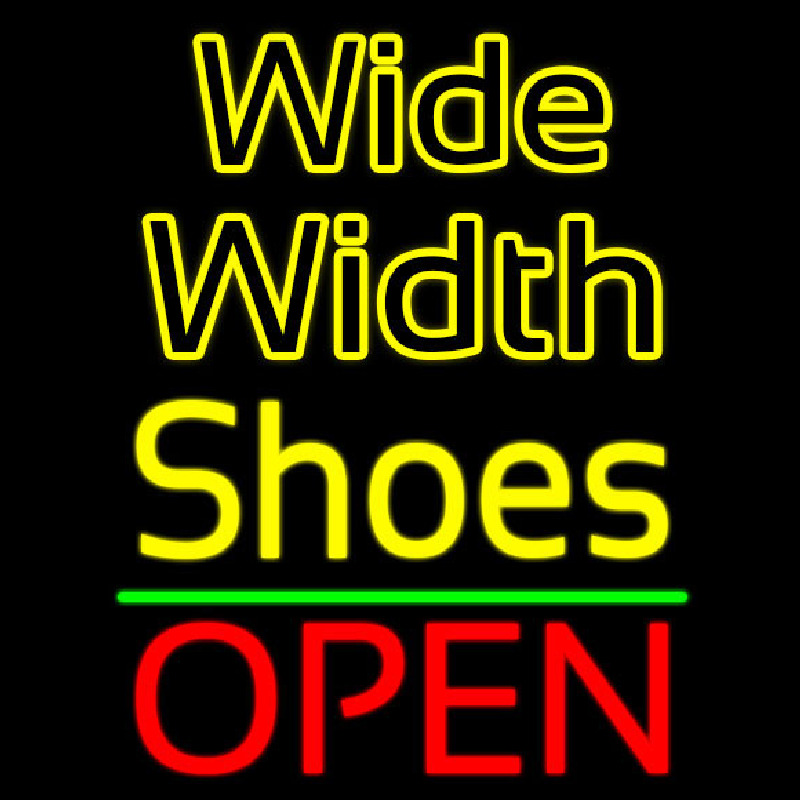 Wide Width Shoes Open Neonreclame