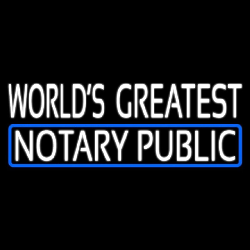 Worlds Greatest Notary Public Neonreclame